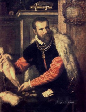 ティツィアーノ Painting - ヤコポ・ストラーダ・ティツィアーノ・ティツィアーノの肖像